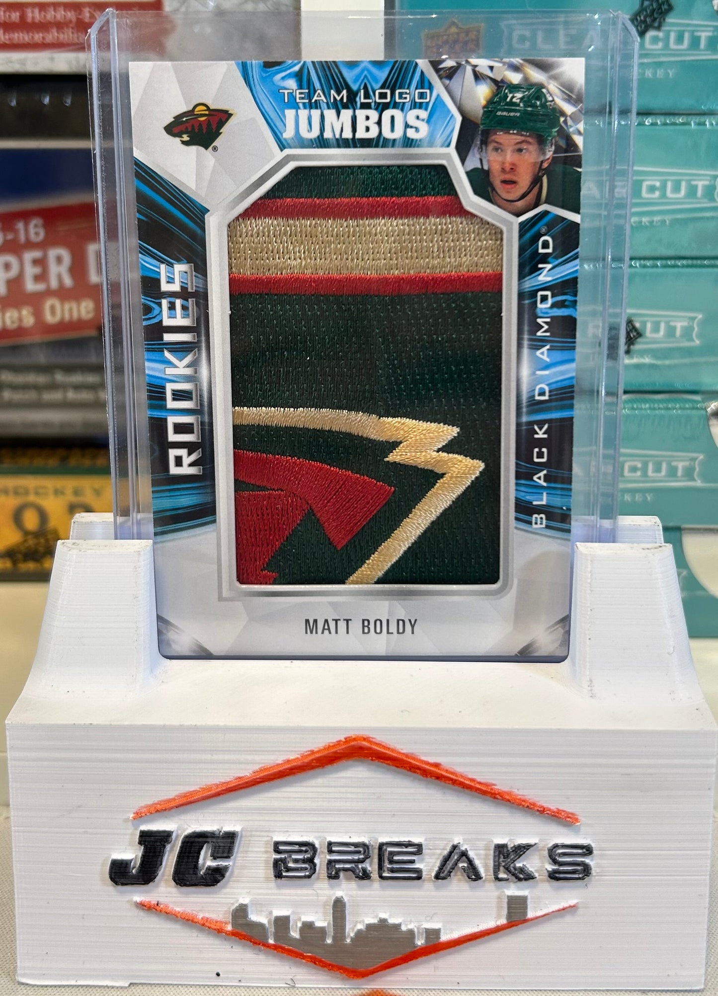 2022 UPPER DECK BLACK DIAMOND #RTL-BO MATT BOLDY ROOKIES TEAM LOGO JUMBOS