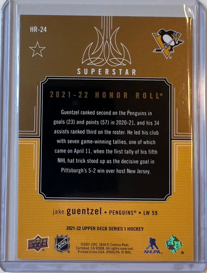 Jake Guentzel 2021-22 Upper Deck Series 1 Honor Roll /25