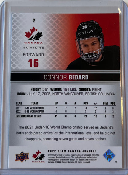 Connor Bedard 2022 Team Canada Juniors Hockey #2